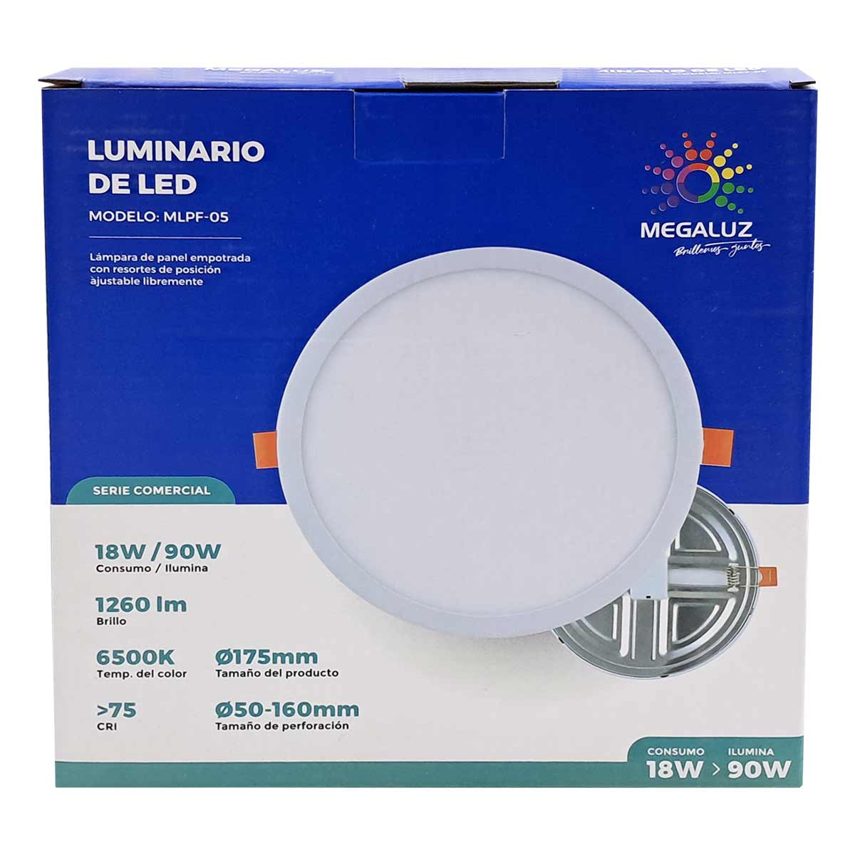 Lampara Luminario Led Circular Empotrable 18W Luz Fria