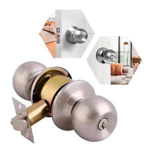 Cerradura Chapa Cilindrica Para Entrada Acero Inoxidable PC01 Kovac