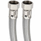 Manguera Para Boiler 3/4"X3/4" 80 CM Acero Inoxidable CNX