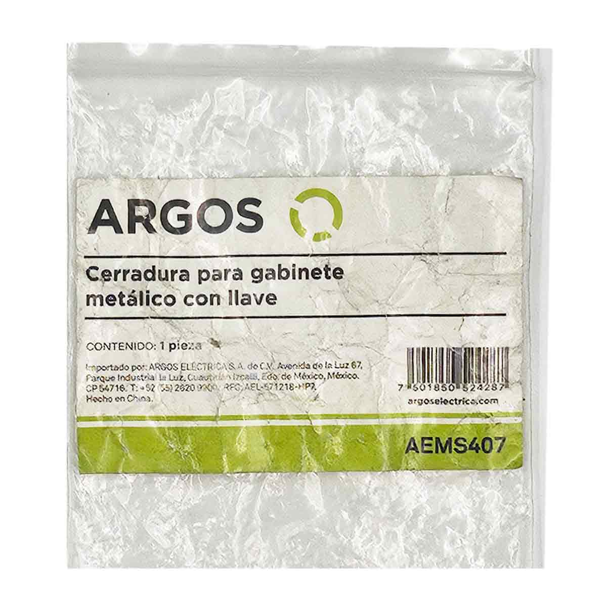 Cerradura De Acero Con Llave Para Gabinete Metalico Argos