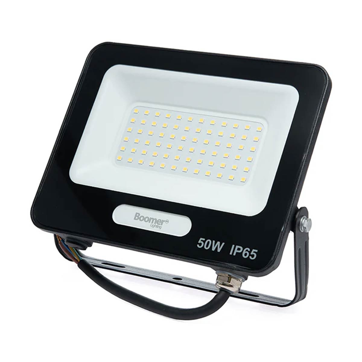 Lampara Reflector Led Exterior 50W 6500K Luz De Dia Negro