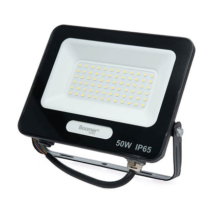 Lampara Reflector Led Exterior 50W 6500K Luz De Dia Negro