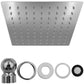 Regadera Cuadrada 8" Acero Inoxidable Deluxe Meer