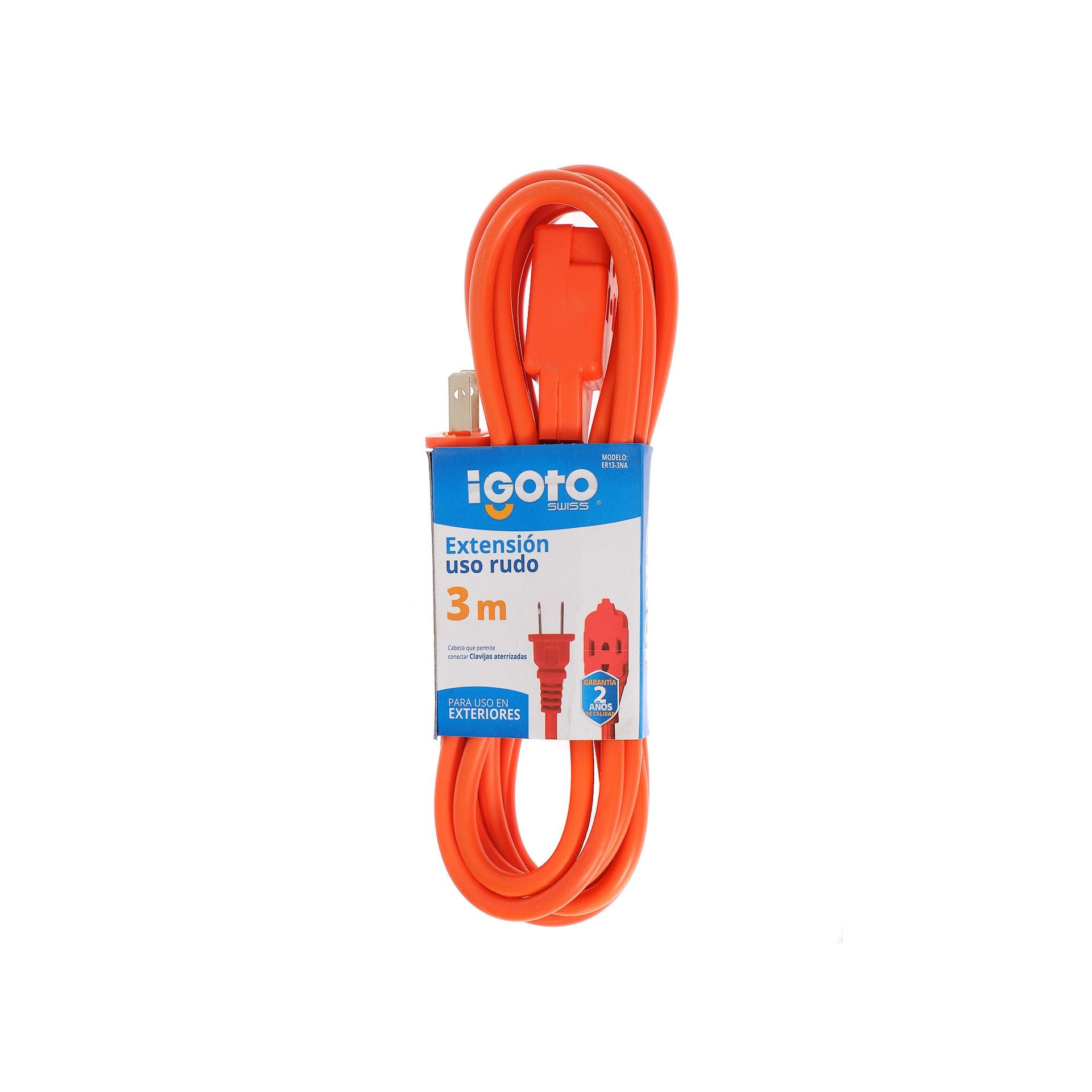 Extension Uso Rudo Naranja Exterior 16awg 3m Igoto 4 Pzs Ferreabasto Ferreabasto