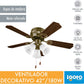 Ventilador De Techo Con Lampara 42 Pulgadas 60w Aria Aspas Madera Igoto IGOTO Ferreabasto
