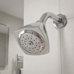 Regadera Cuadrada Cromada Con Tubo De Zinc Meer