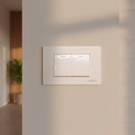 Placa Armada con 2 Apagadores Sencillos De 1.5 Modulos Blanco WANERGY Ferreabasto