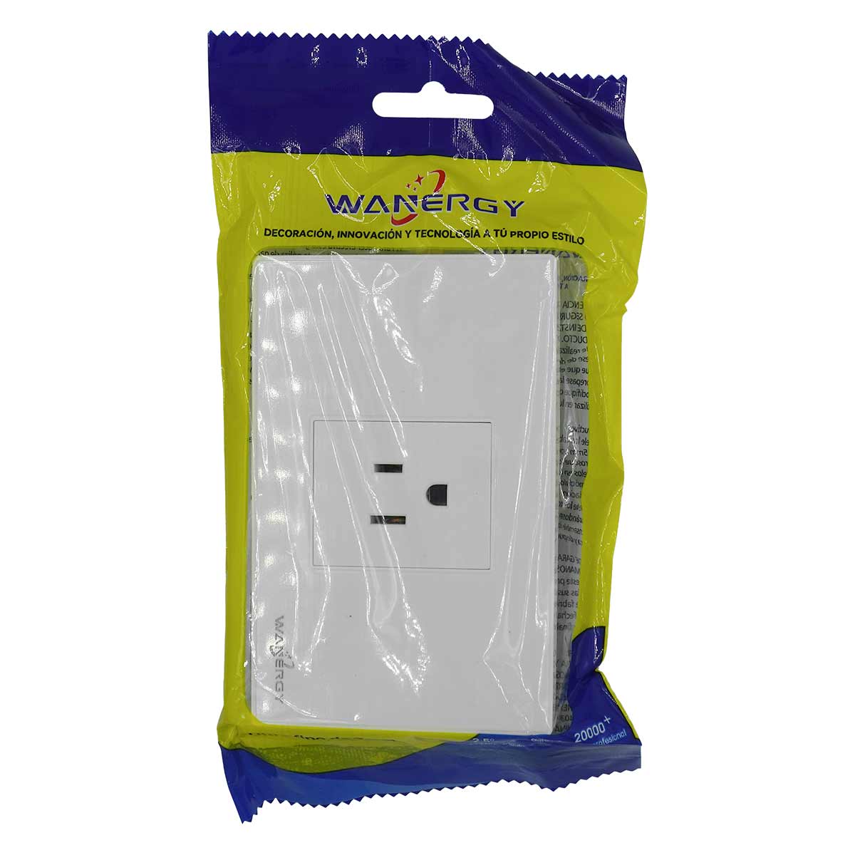 Placa Armada Con 1 Contacto De 1.5 Modulos Blanco WANERGY Ferreabasto