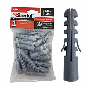 Bolsa Con 50 Pzs Taquete De Plastico Expansivo 3/8 Pulg