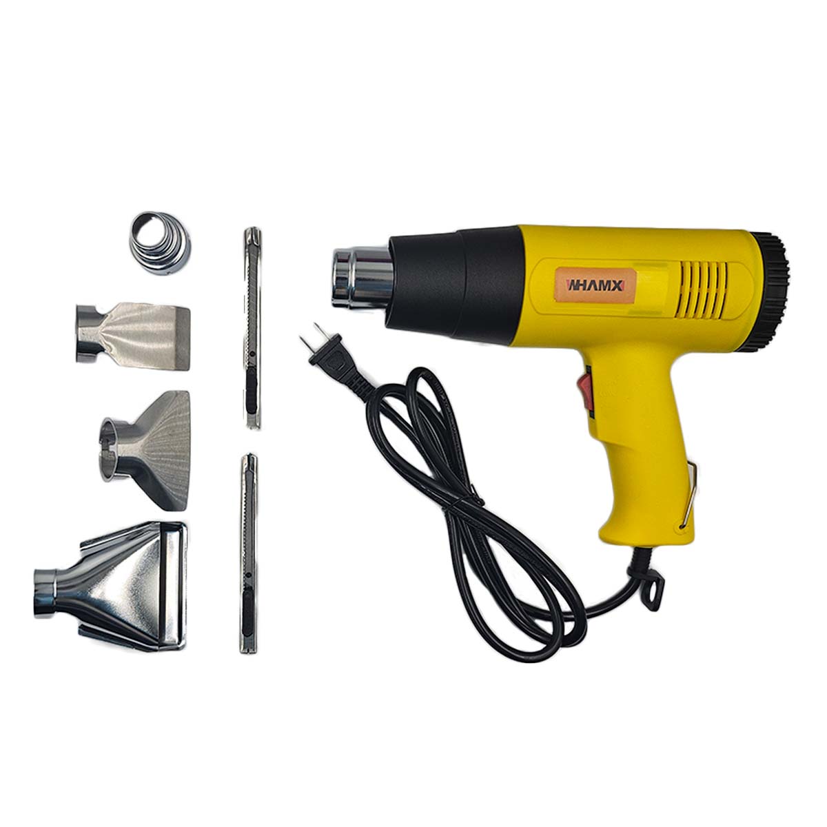 Pistola De Calor Con Accesorios 110V 2000W Amarillo