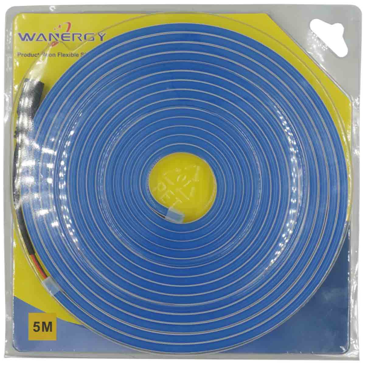 Tira Led Neon Flexible 5M Sumergible Sin Fuente Azul