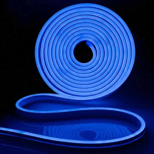 Tira Led Neon Flexible 5M Sumergible Sin Fuente Azul