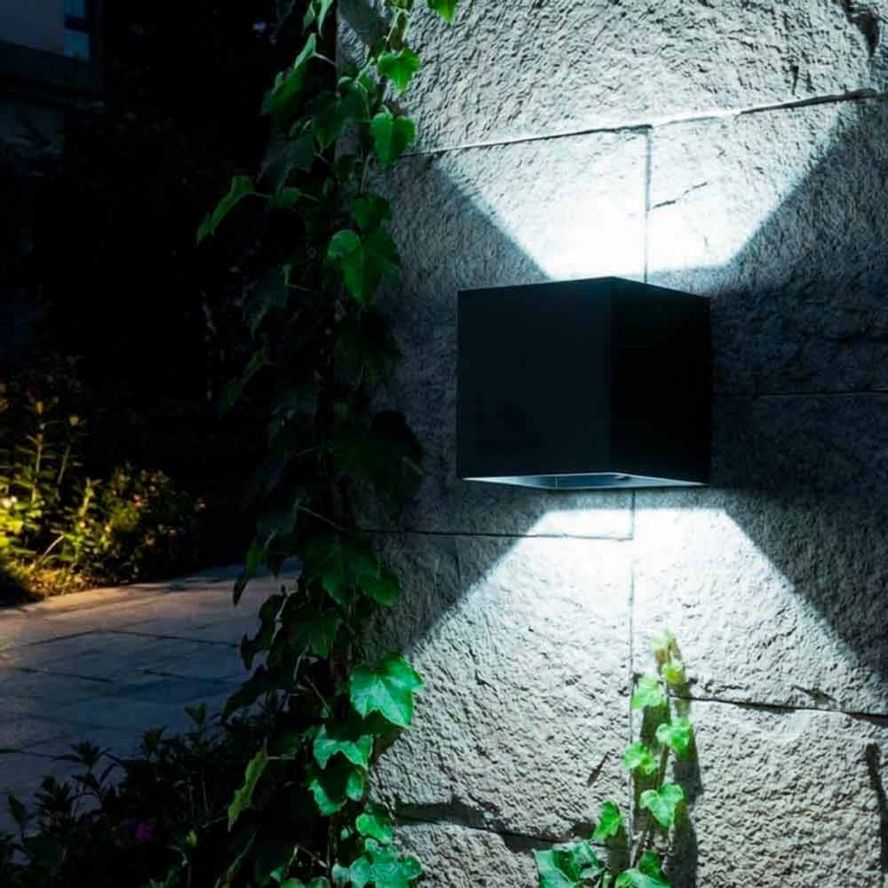 Arbotante Luminario Exterior Led 12W Cuadrado Luz Fria WANERGY Ferreabasto