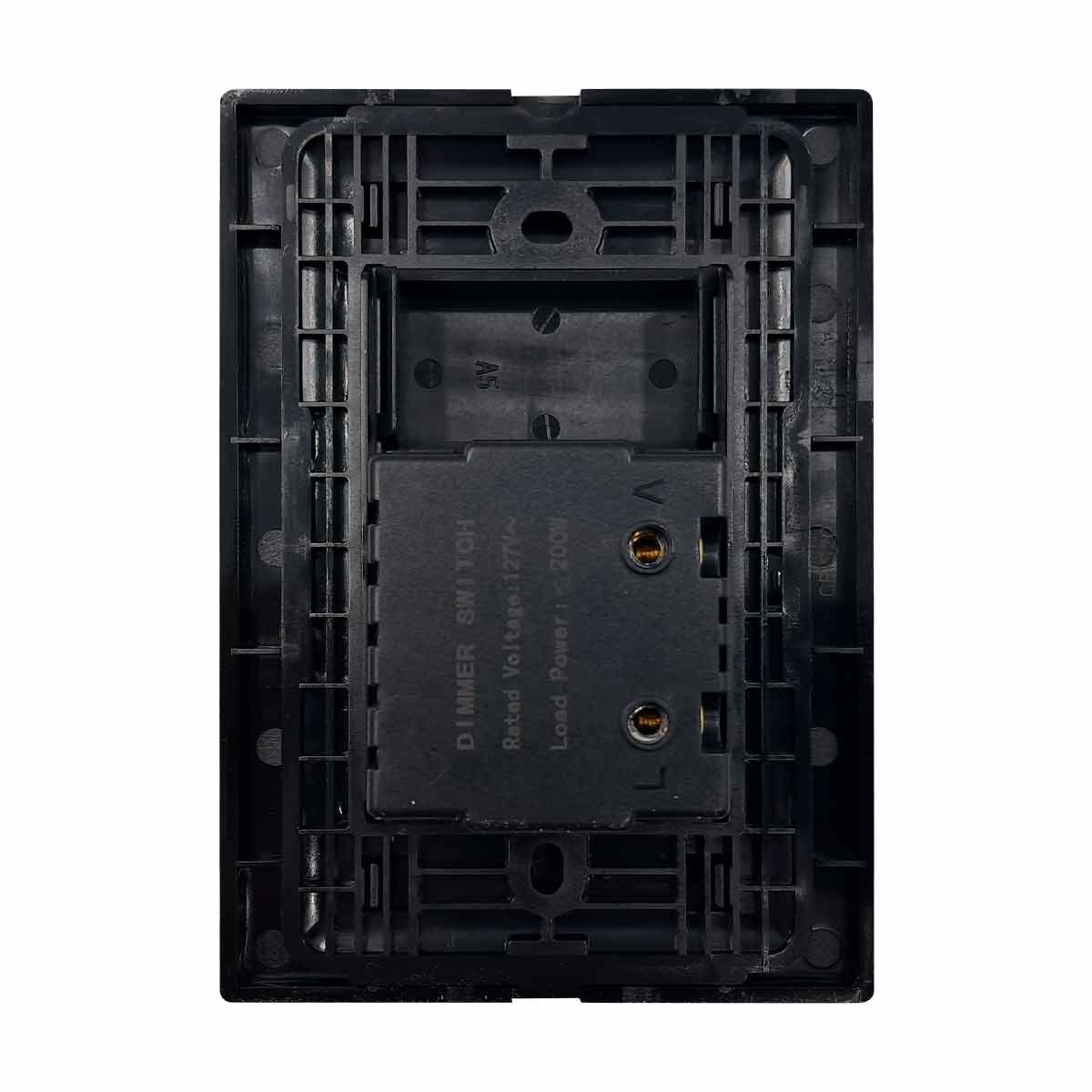 Placa Armada Cristal Con Dimmer Negro Igoto