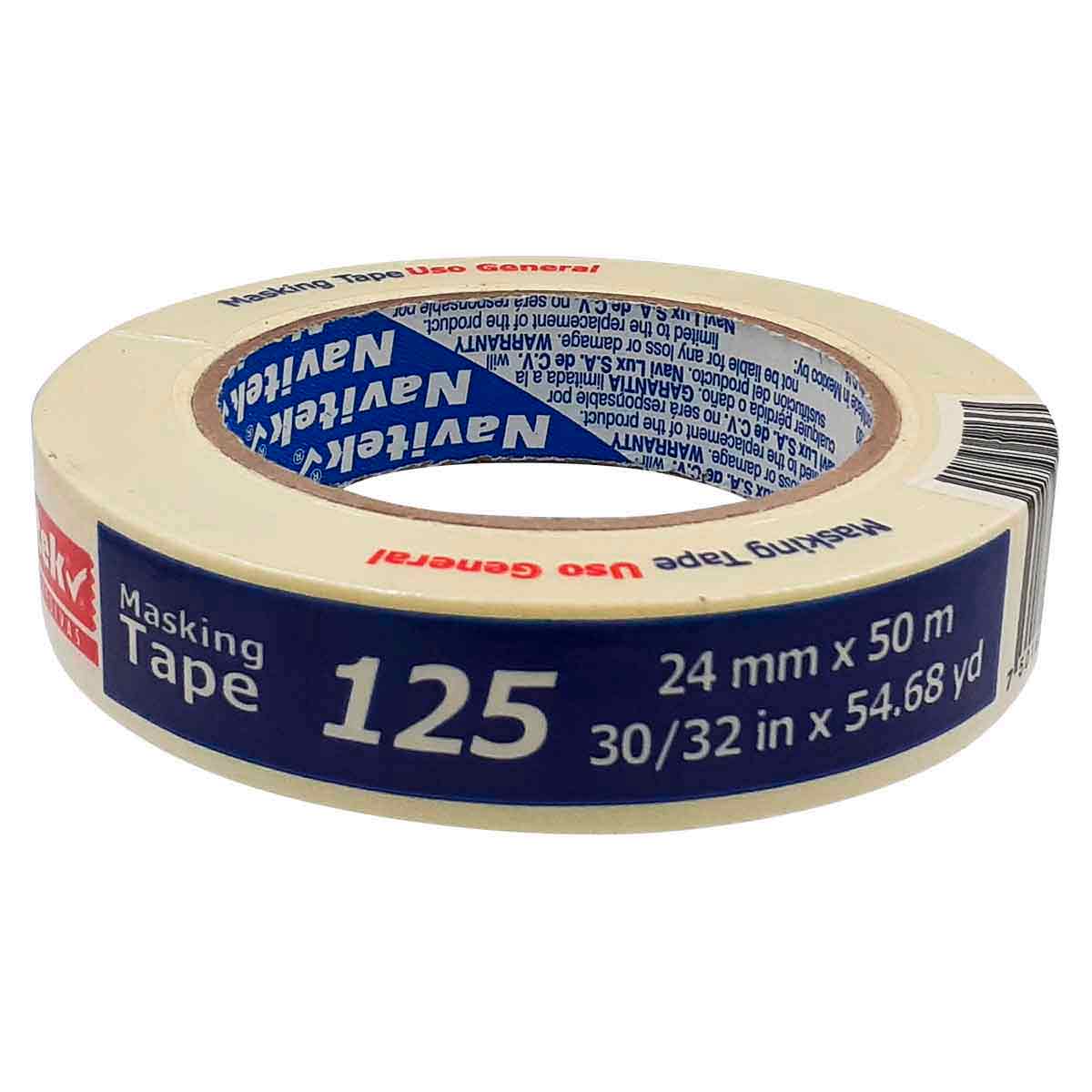 Masking Tape Uso General 125 24mm x 50m Natural Navitek NAVITEK Ferreabasto