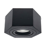 Marco Sobreponer Negro Hexa M Con Iman Base Gu10 Y Mr16