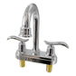 Mezcladora Lavabo 4 Pulgadas Cuerpo Acero Inox 1/4 Vuelta 36-NUSA Roalflux Silver