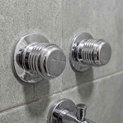 Juego Manerales Y Chapetón Cromados Para Regadera Baño Roalflux