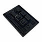 Placa Armada Cristal Con 1 Apagador Sencillo Y 2 Contactos de 1 Modulo Negro Igoto