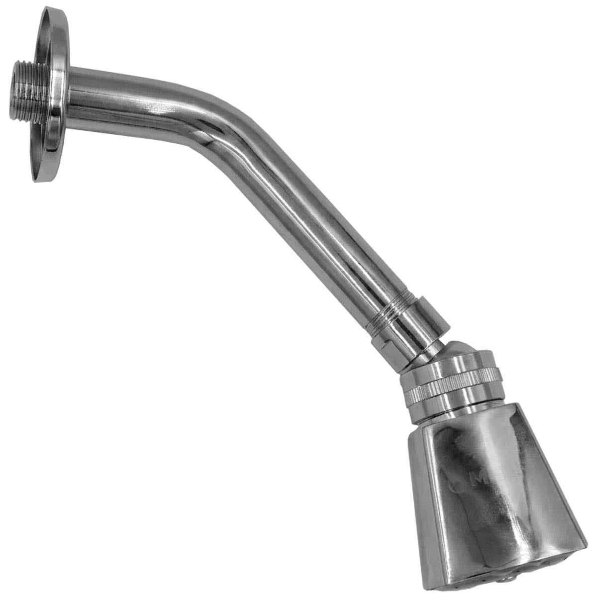 Regadera Cuadrada Cromada Con Tubo De Zinc Meer