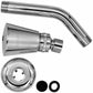 Regadera Cuadrada Cromada Con Tubo De Zinc Meer