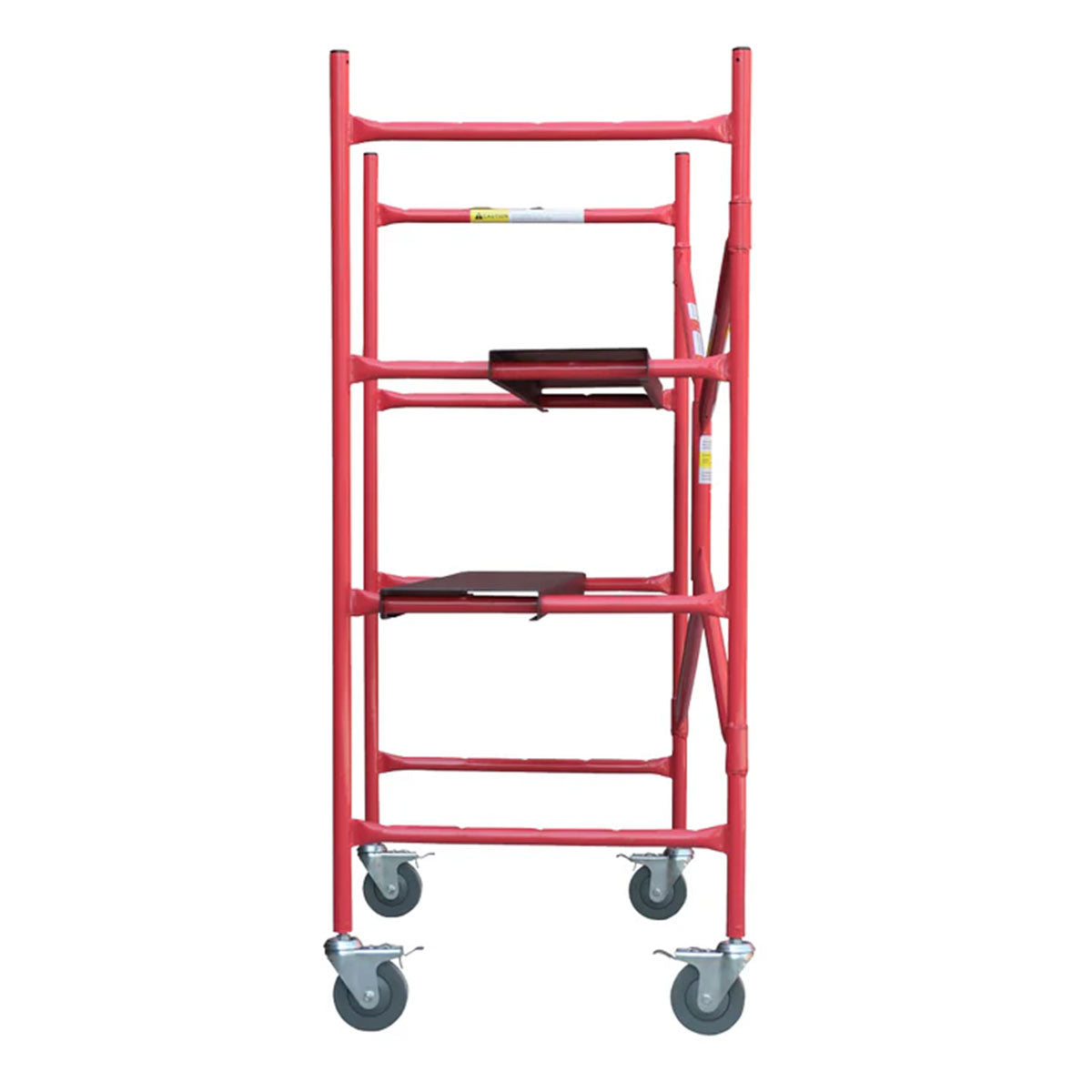 Andamio Plegable De Acero Con Ruedas Rojo BYP MAS15KG
