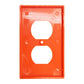Placa Duplex De Polipropileno Con Tornillos Naranja Interior