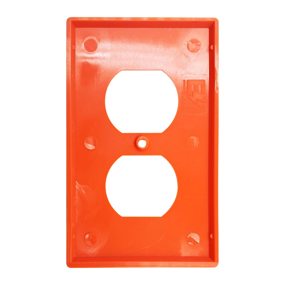 Placa Duplex De Polipropileno Con Tornillos Naranja Interior