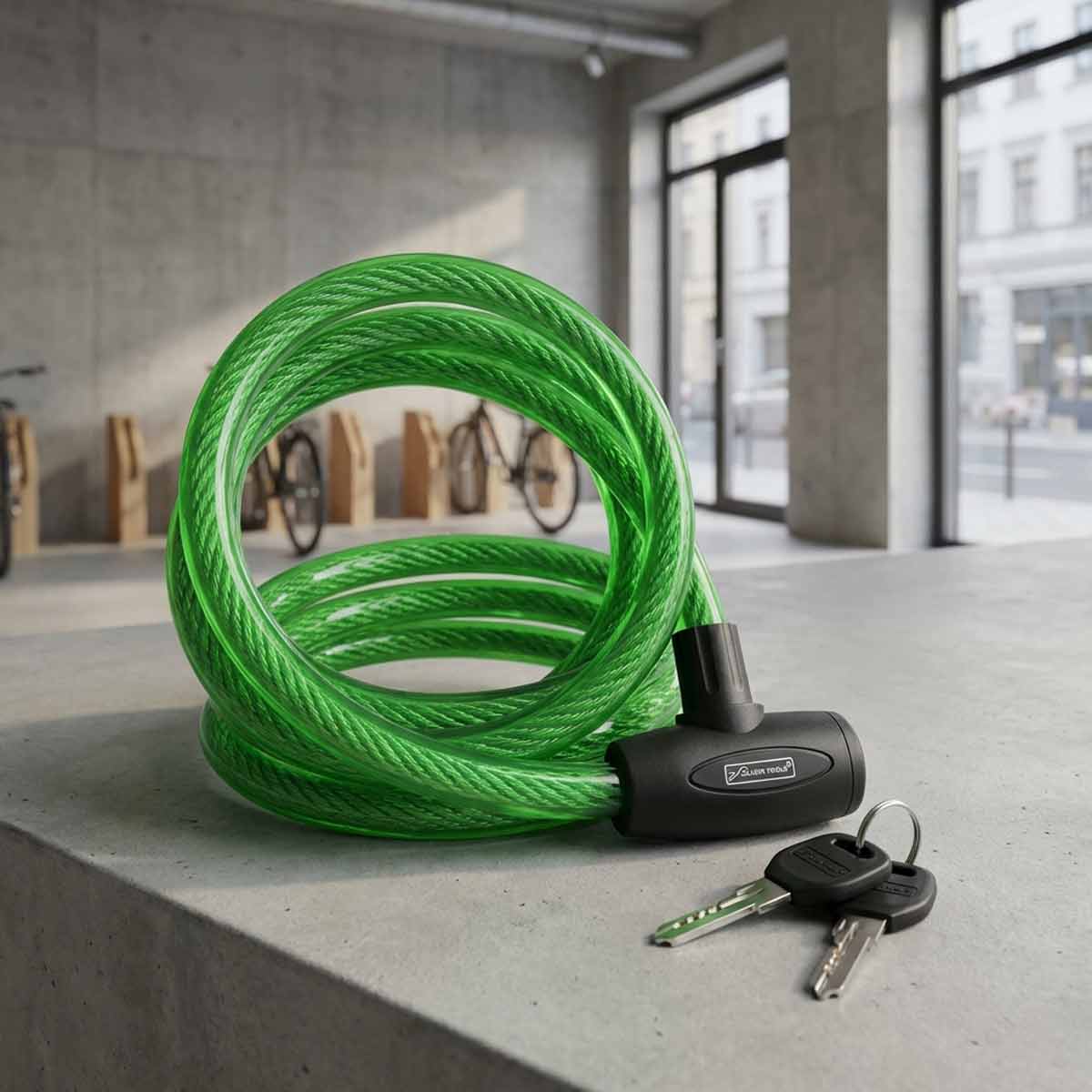 Candado Cable De Acero Uso Ligero 1.2M P/ Bicicleta 2 Llaves