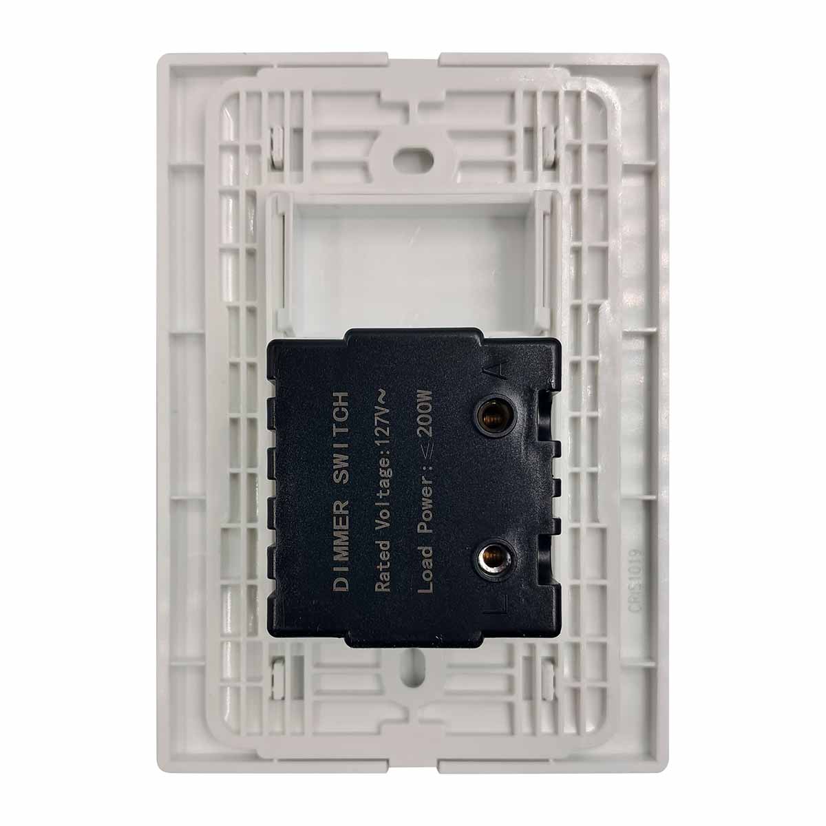 Placa Armada Cristal Con Dimmer Blanco Igoto