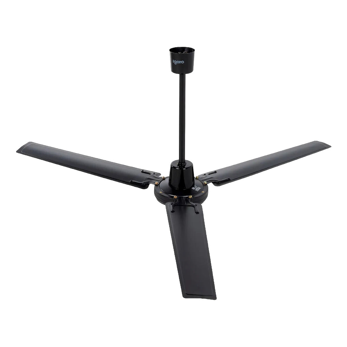 Ventilador De Techo 56 Pulg 70W Industrial Metalico Negro Igoto