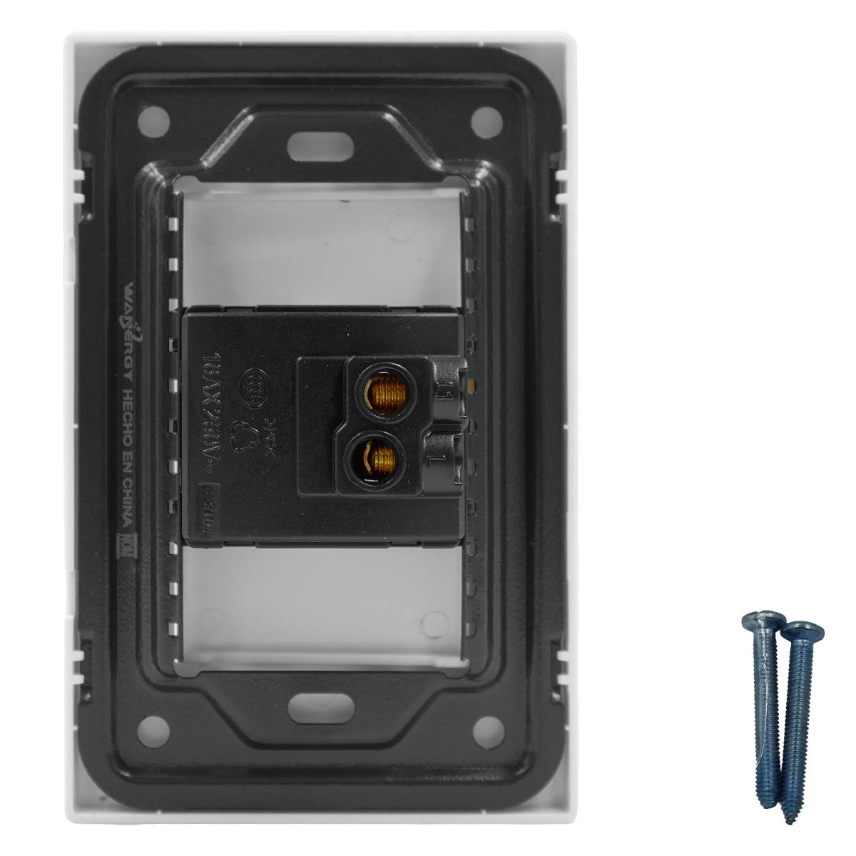 Placa Armada Con 1 Apagador Sencillo De 3 Modulos Blanco WANERGY Ferreabasto