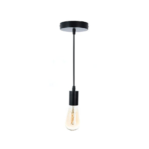 Socket Luminario Led Chiara Colgante Para Foco 15W E27 Negro