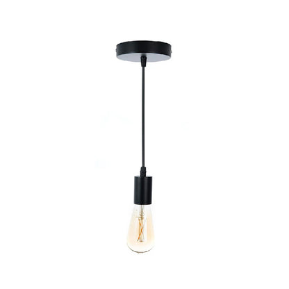 Socket Luminario Led Chiara Colgante Para Foco 15W E27 Negro