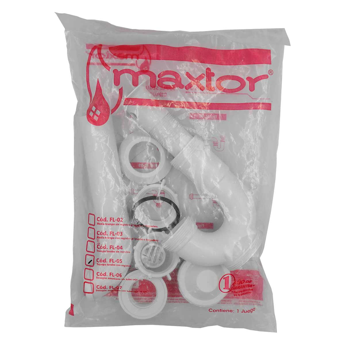 Trampa Cespol Con Registro Para Lavabo Fregadero Con Tapon