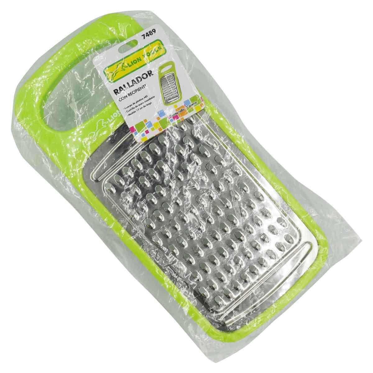 Rallador Con Recipiente De Acero Inoxidable Cocina 17Cm