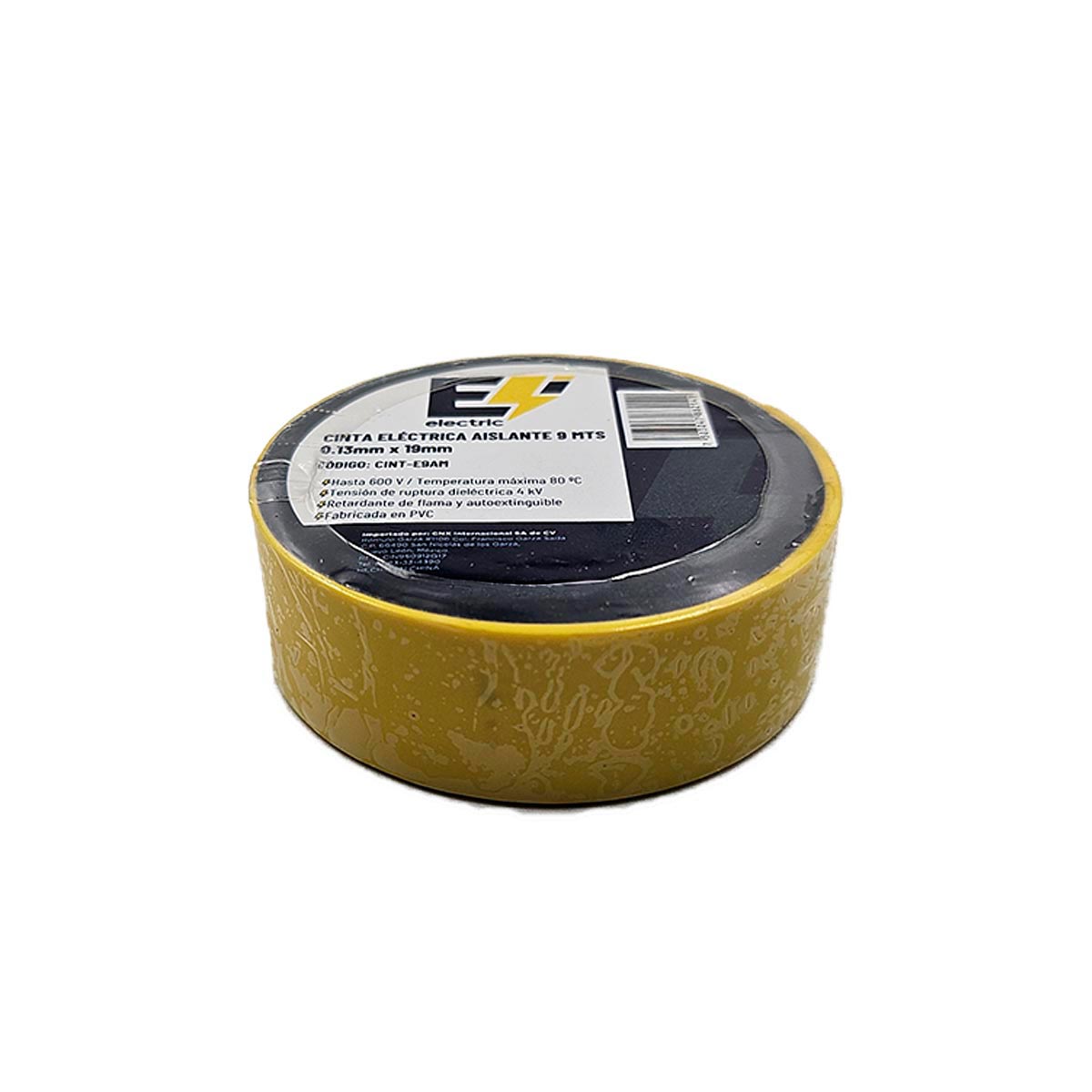 Cinta Aislante Electrica 9 Mts .13MM x 19MM Color Amarillo CNX CNX Ferreabasto