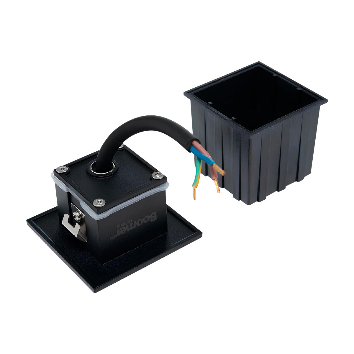 Luminario Led Empotrable Negro Exterior 3W 3000K Luz Calida BOOMER Ferreabasto