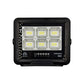 reflector led luminaria solar 50w 6500k control remoto negro frente