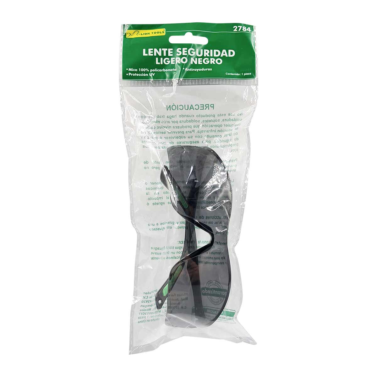 Lentes De Seguridad Ligero Policarbonato Antirayaduras Negro