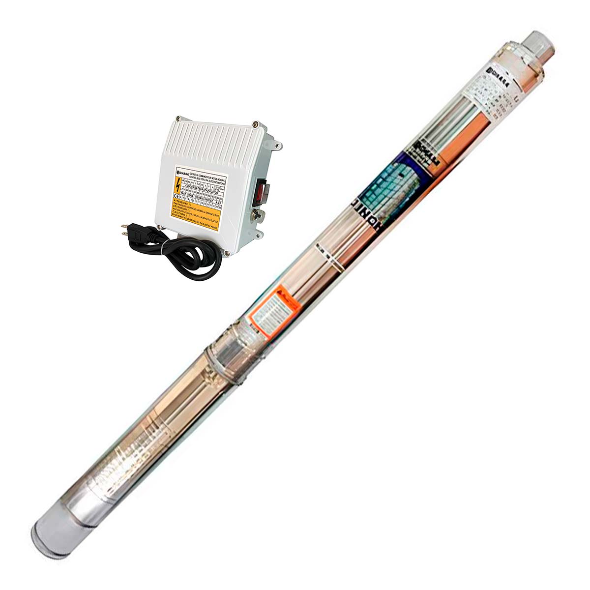 Bomba Sumergible Para Pozos De 1 HP Con Caja De Control Bonasa