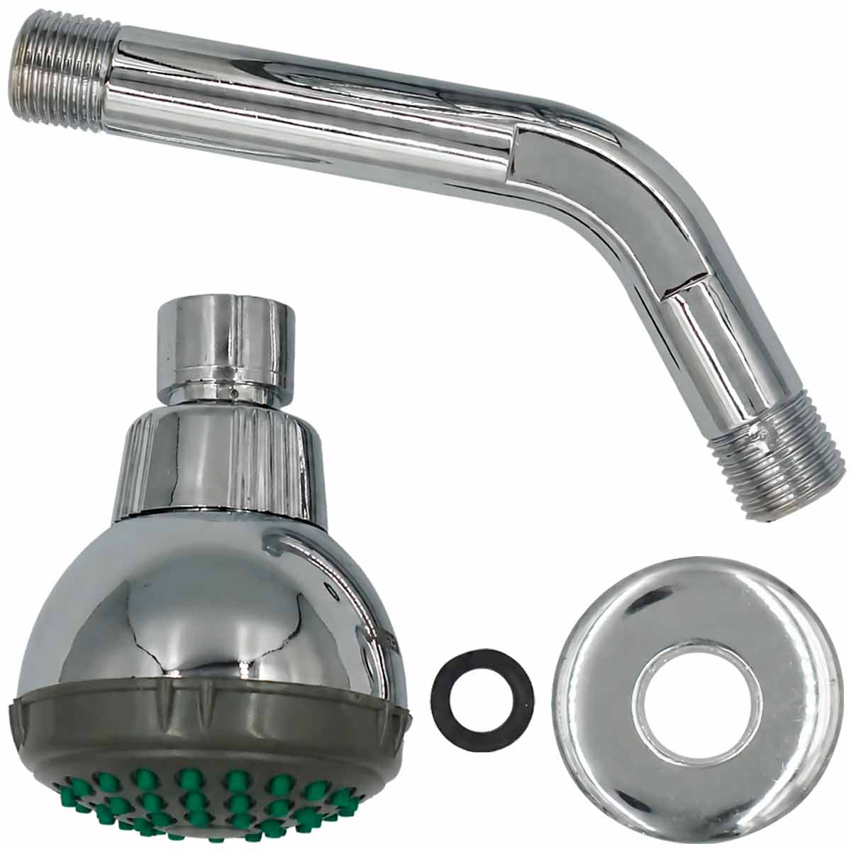Regadera Con Tubo Abs Plastica Cromada Meer