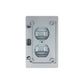 Placa Doble Intemperie Abs Gris