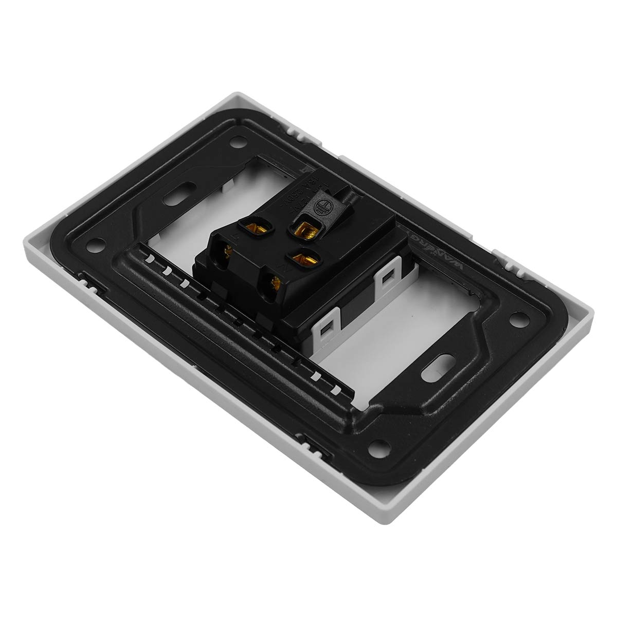 Placa Armada Con 1 Contacto De 1.5 Modulos Blanco WANERGY Ferreabasto