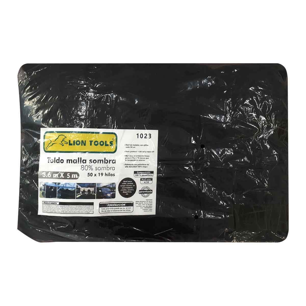 Lona Toldo Sombra 80% Monofilamento Lion Tools 1071 3.60 x 3 metros LION TOOLS Ferreabasto