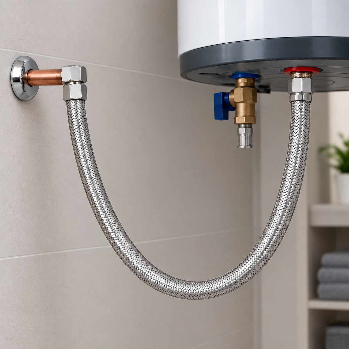 Manguera Para Boiler 3/4"X3/4" 80 CM Acero Inoxidable CNX