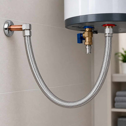Manguera Para Boiler 3/4"X3/4" 80 CM Acero Inoxidable CNX
