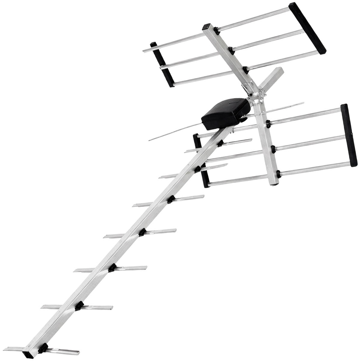Antena De TV Exterior HD VHF UHF Aerea 14 Elementos