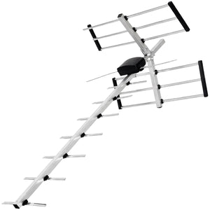 Antena De TV Exterior HD VHF UHF Aerea 14 Elementos