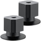 Juego De Manerales Cuadrados Con Chapeton Para Regadera Acabado Negro Mate Roalflux